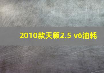 2010款天籁2.5 v6油耗